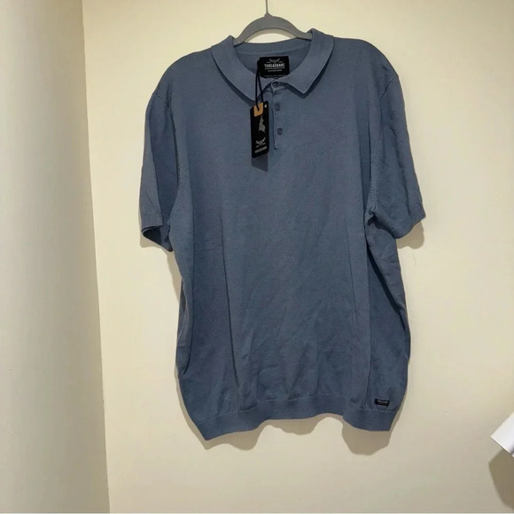 Threadbare Other - Men’s Threadbare Brand  NWT Casual Blue Cotton Plus Size Polo Shirt Size XXL NEW